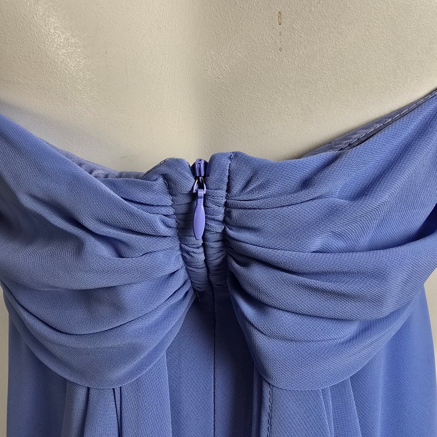 Vintage Reitmans Blue Chiffon Overlay Maxi Event Dress Size 11