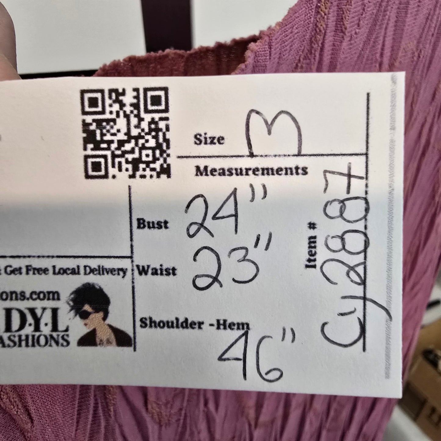 Zara Pink Pleated Midi Dress Size M