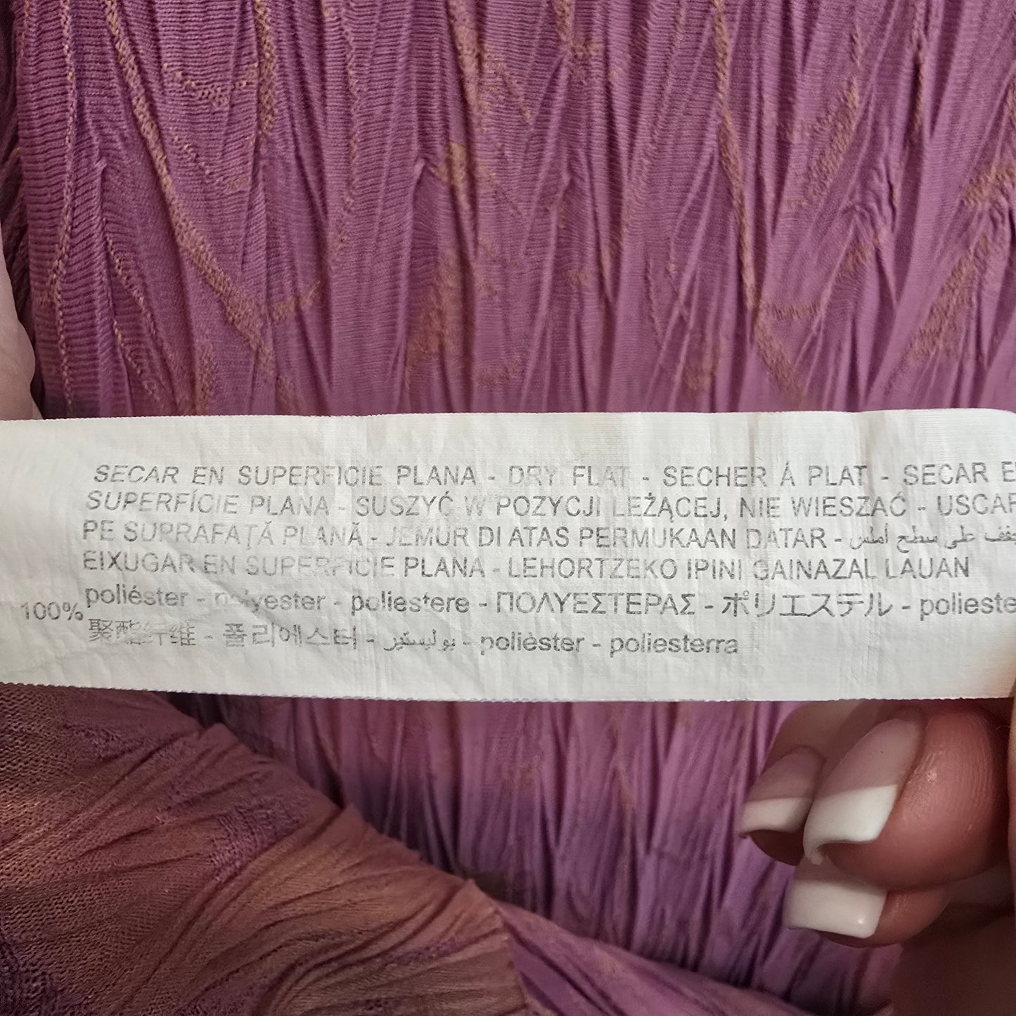 Zara Pink Pleated Midi Dress Size M