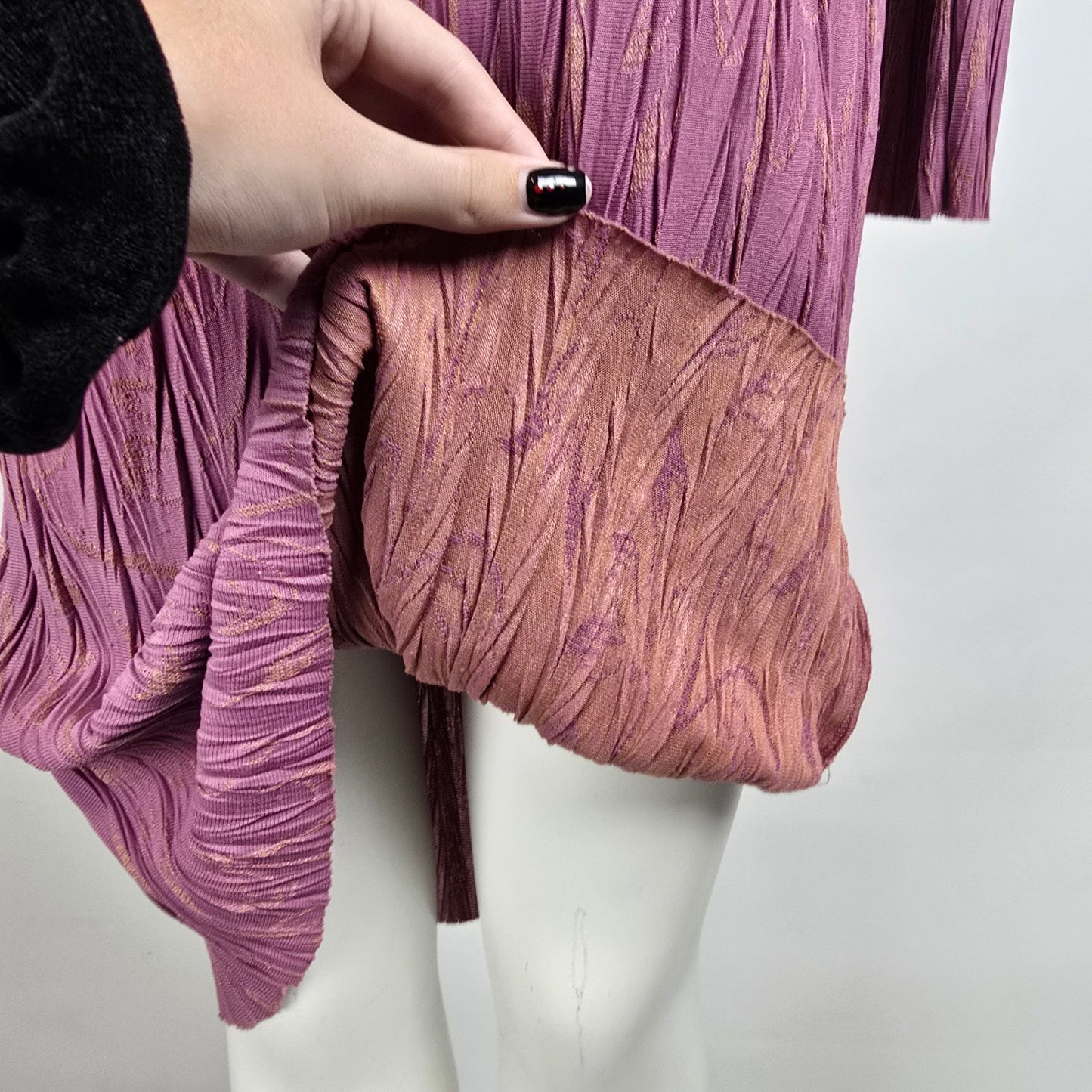 Zara Pink Pleated Midi Dress Size M