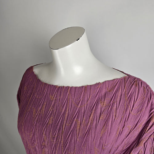 Zara Pink Pleated Midi Dress Size M