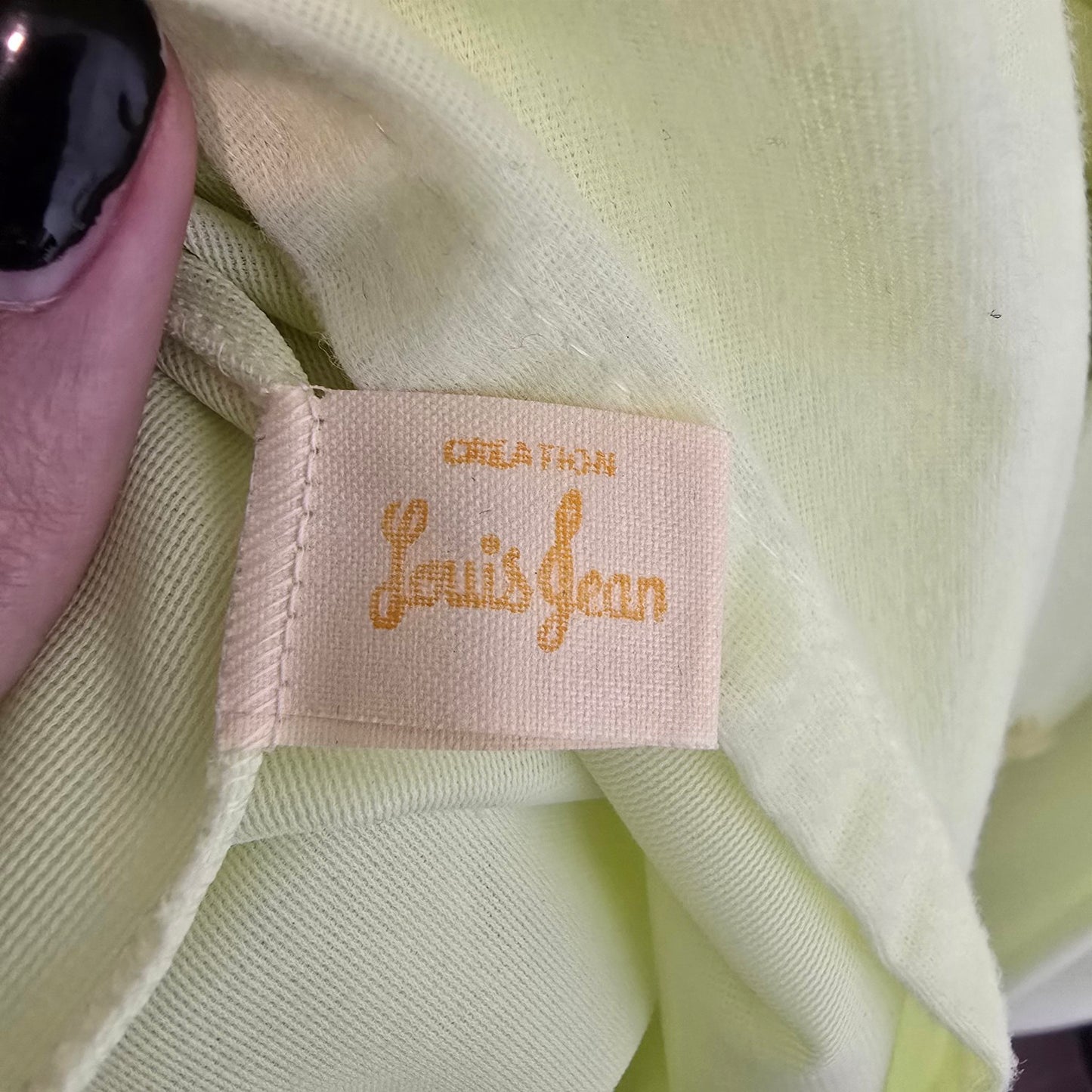 Vintage Louis Jean Yellow Night Gown & House Coat Set Size M