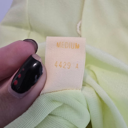 Vintage Louis Jean Yellow Night Gown & House Coat Set Size M