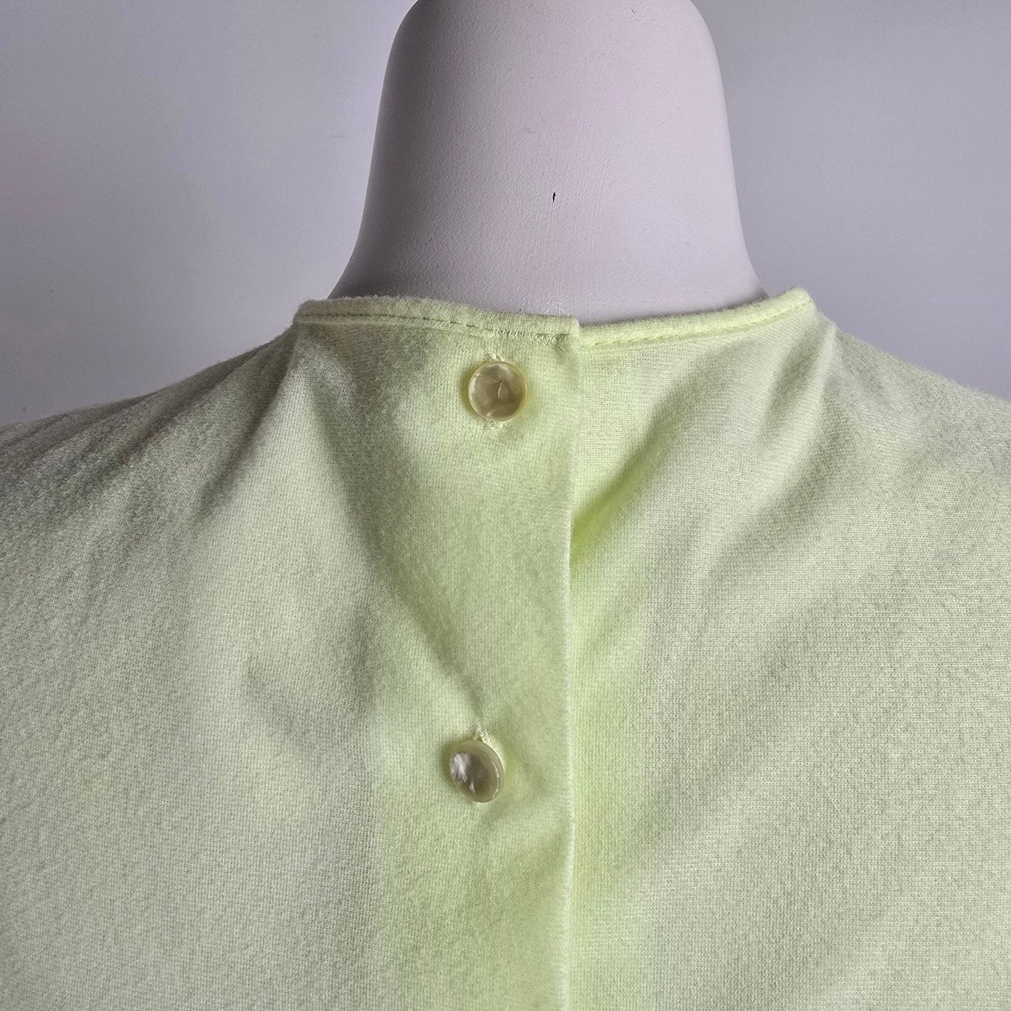 Vintage Louis Jean Yellow Night Gown & House Coat Set Size M