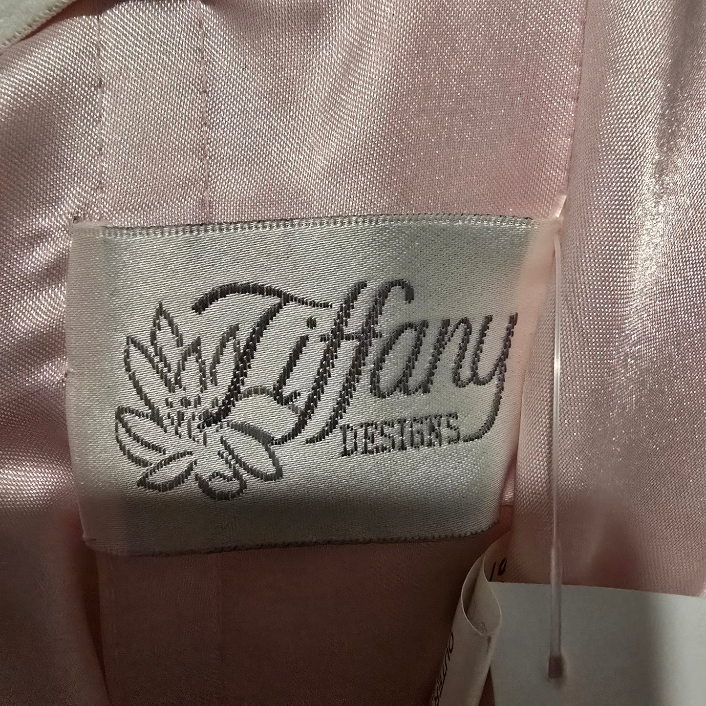 Tiffany Pink Rhinestone Tulle Grad Event Gown Size 4