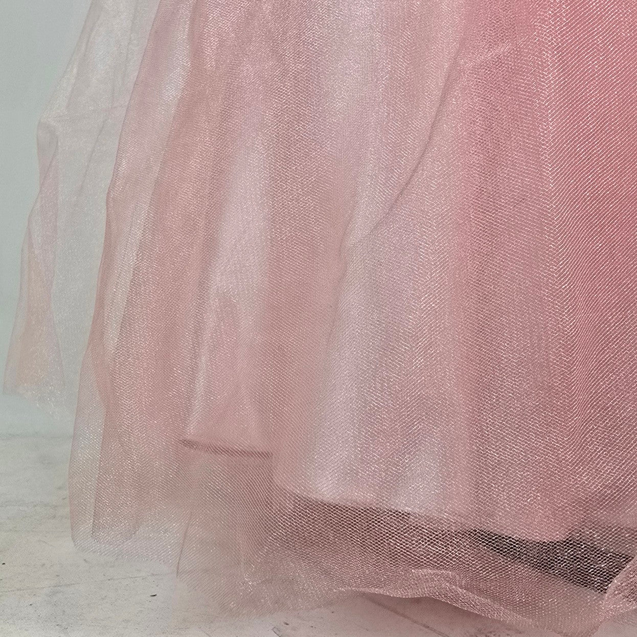 Tiffany Pink Rhinestone Tulle Grad Event Gown Size 4