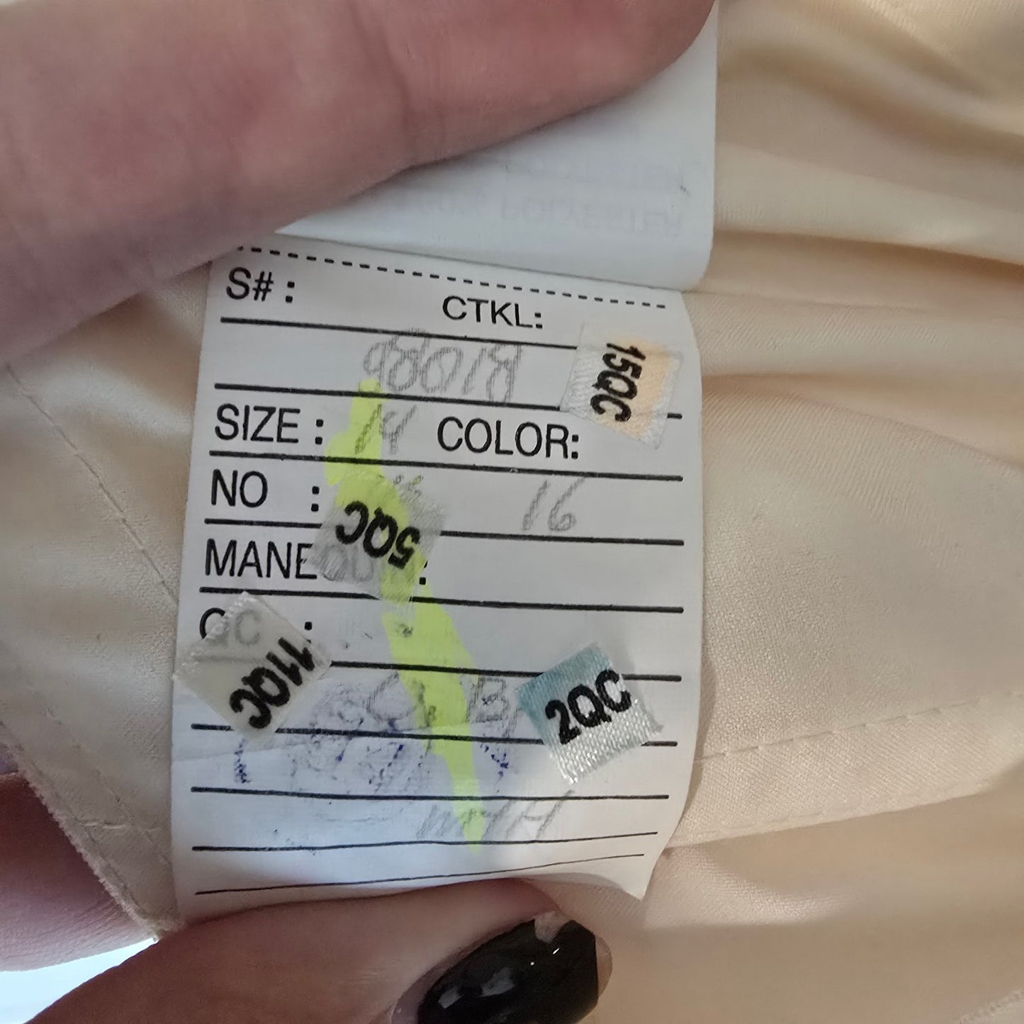 Mori Lee Soft Pink Lace Rhinestone Belt Grad Event Gown Size 14