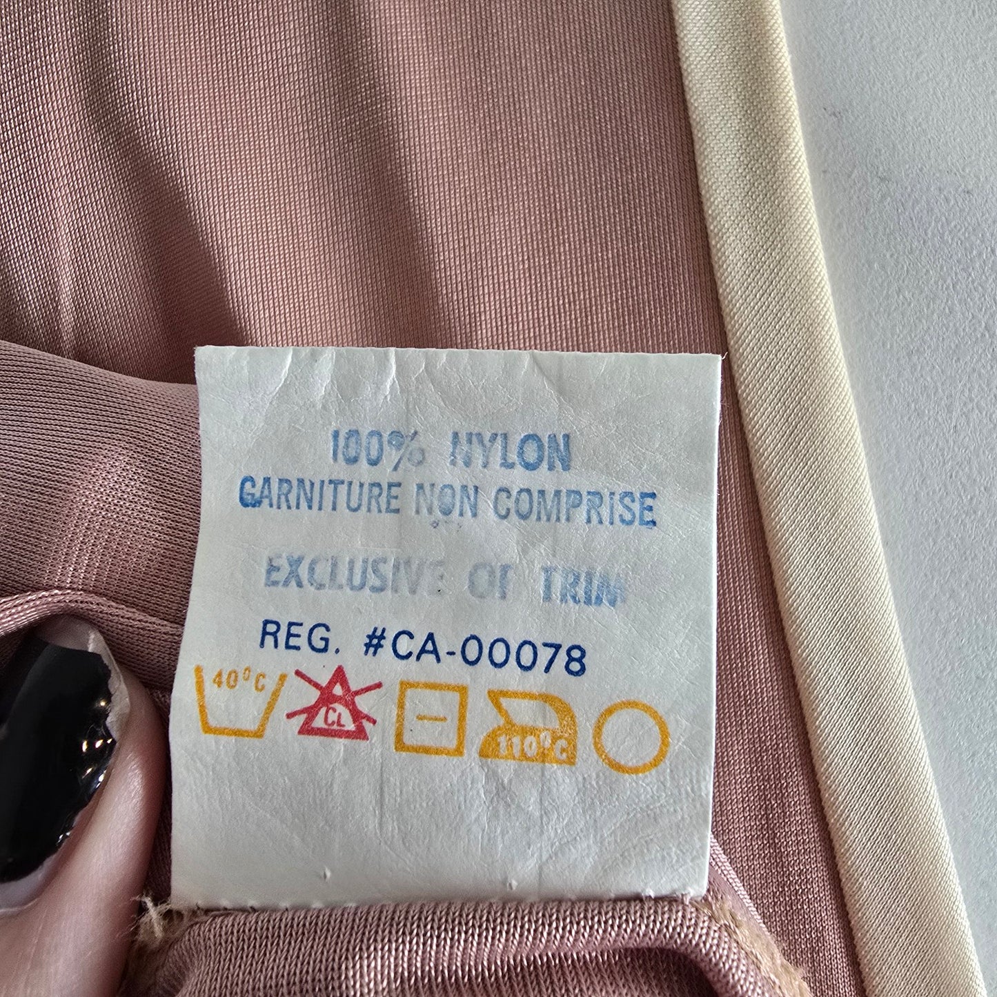 Vintage Dusty Rose Lingerie Night Gown & House Coat Set Size S/M