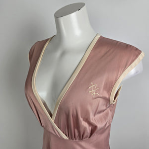 Vintage Dusty Rose Lingerie Night Gown & House Coat Set Size S/M