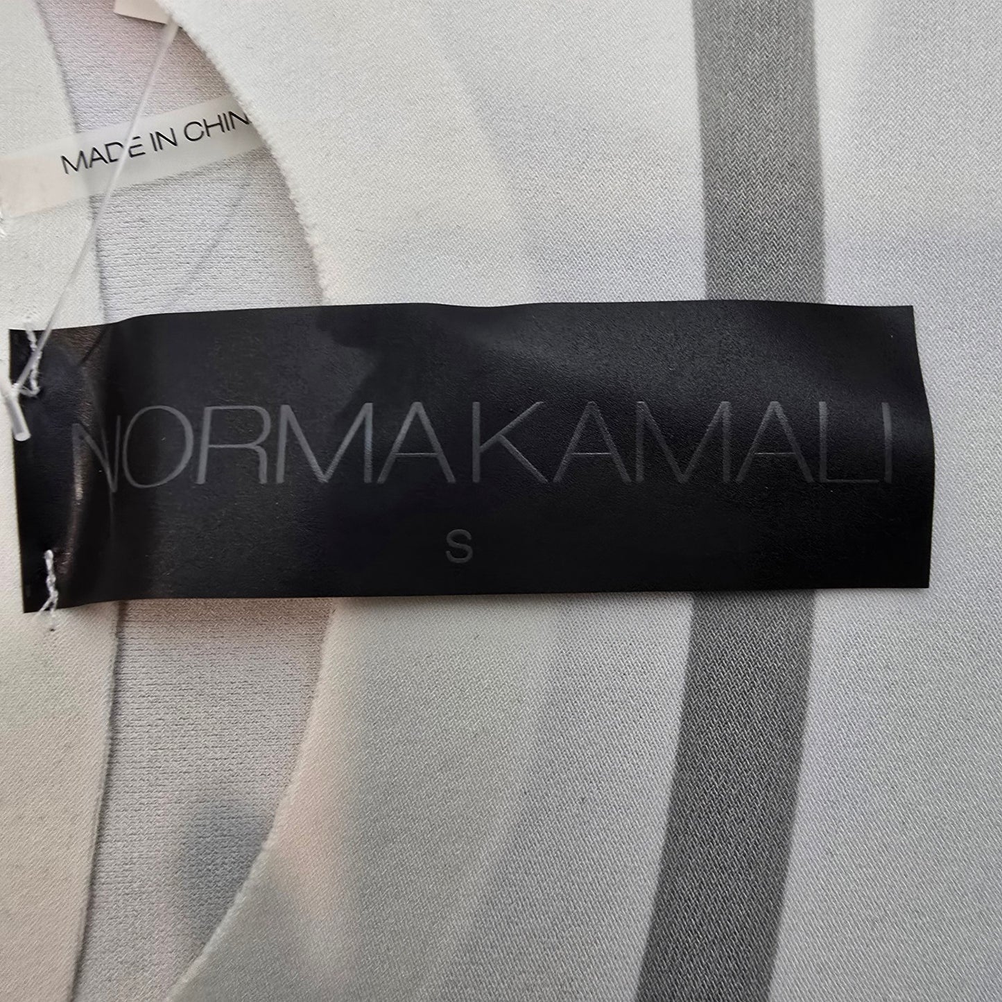 Norma Kamali Black Grey & White Stripped Spliced Dress Size S