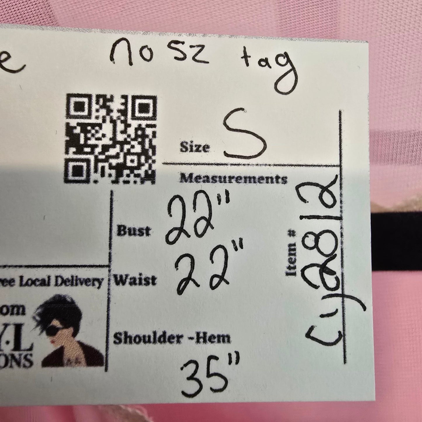 Vintage Pink Night Gown & House Coat Set Size S