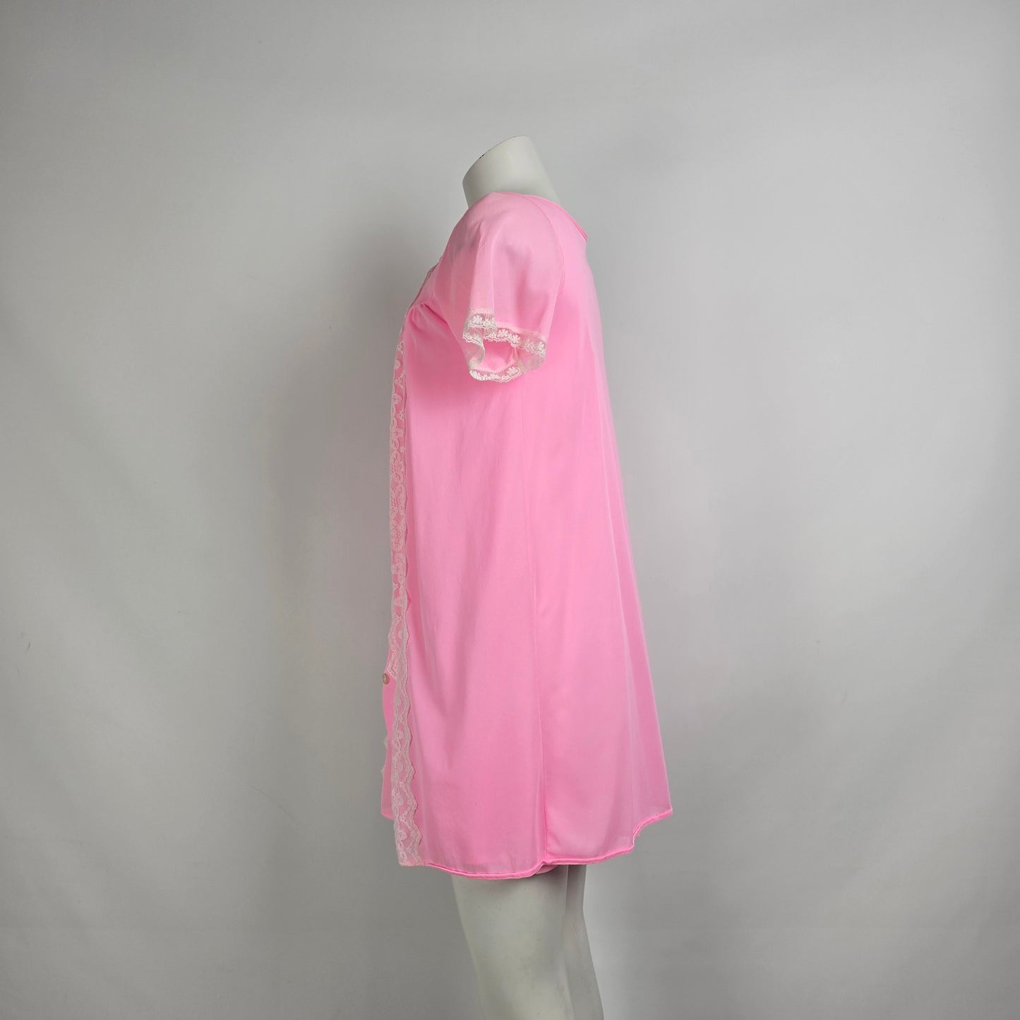 Vintage Pink Night Gown & House Coat Set Size S