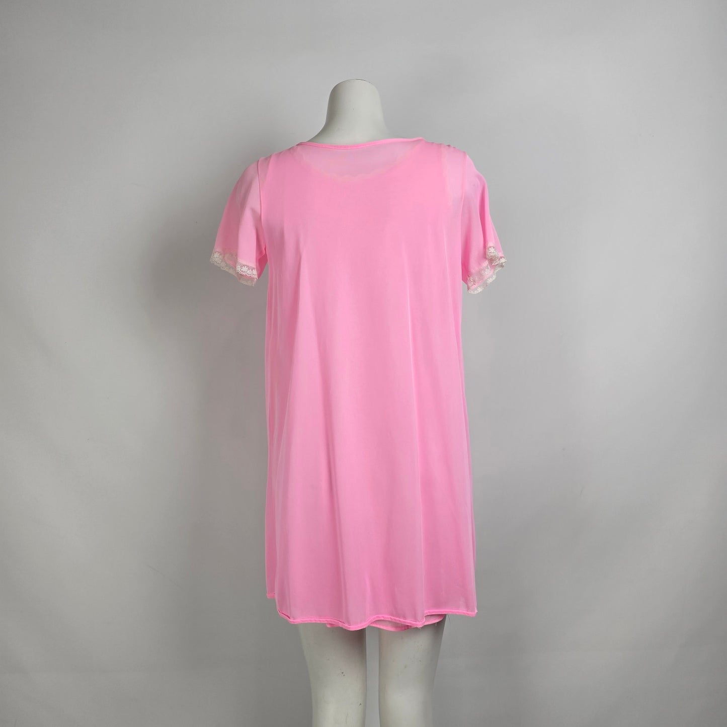 Vintage Pink Night Gown & House Coat Set Size S