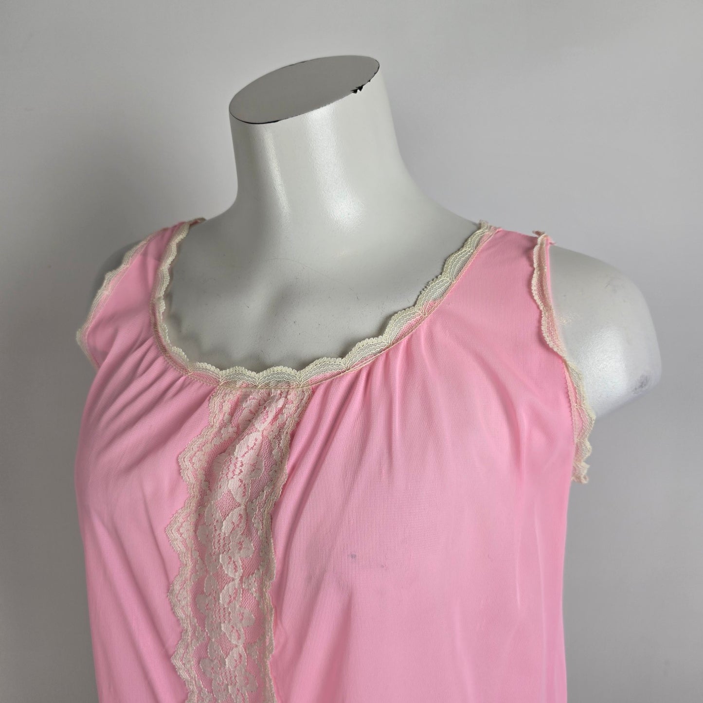 Vintage Pink Night Gown & House Coat Set Size S