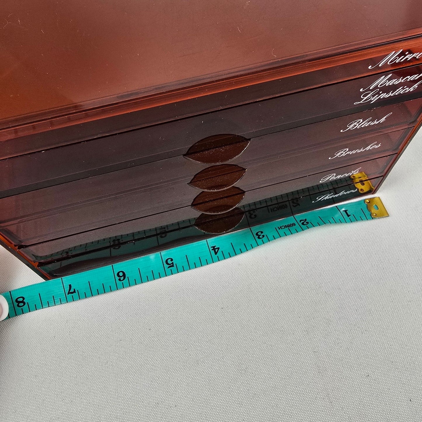 Vintage Brown Makeup Drawer Storage Box