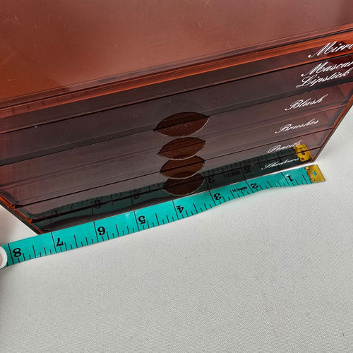 Vintage Brown Makeup Drawer Storage Box