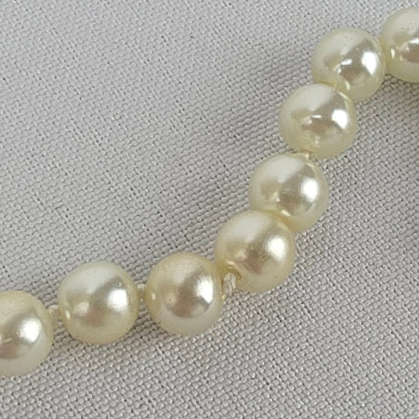 Vintage Faux Pearl Hand Knotted Necklace