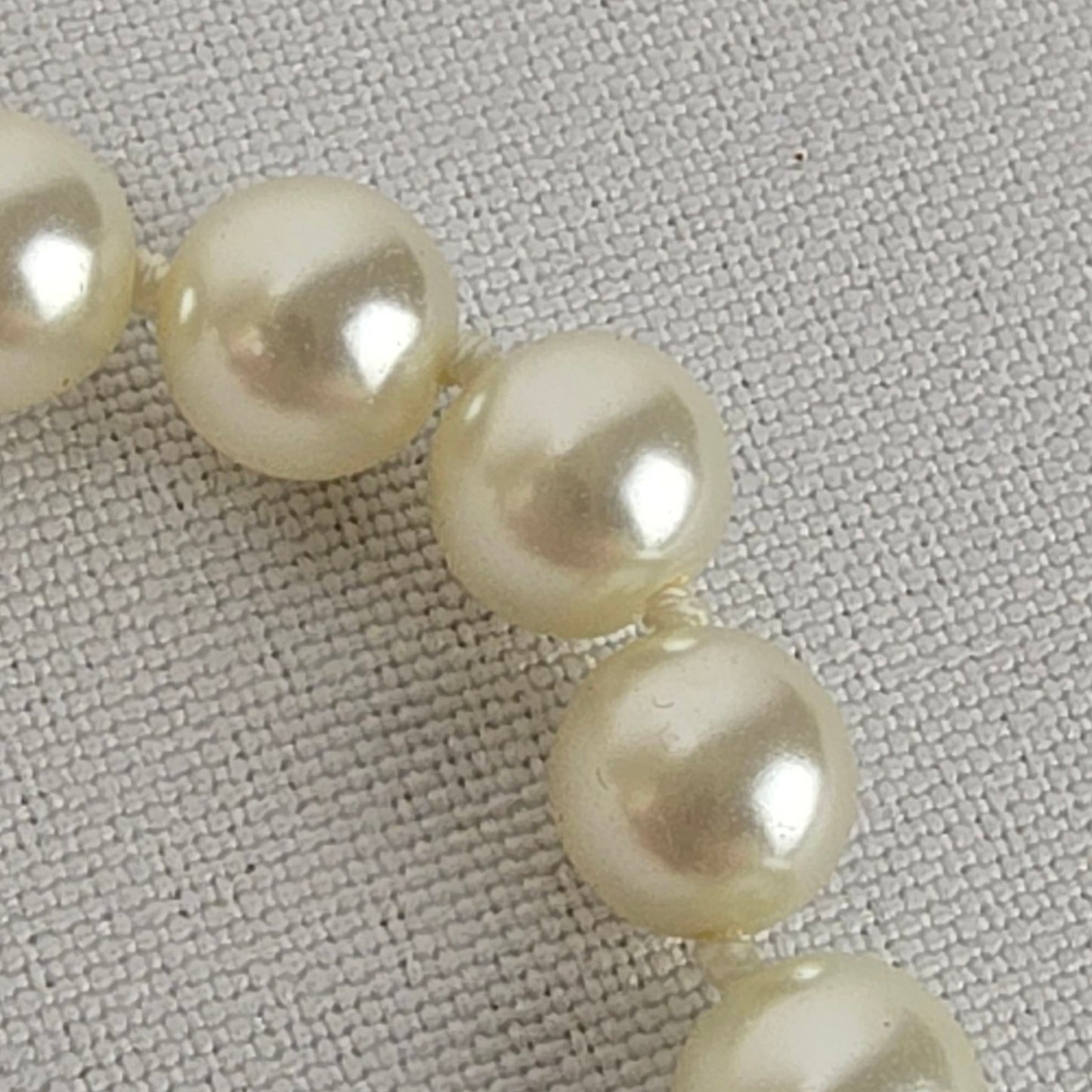 Vintage Faux Pearl Hand Knotted Necklace