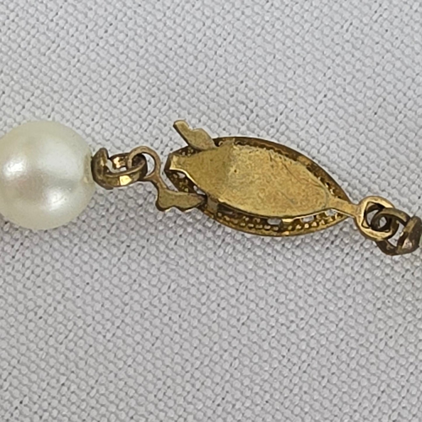 Vintage Faux Pearl Hand Knotted Necklace