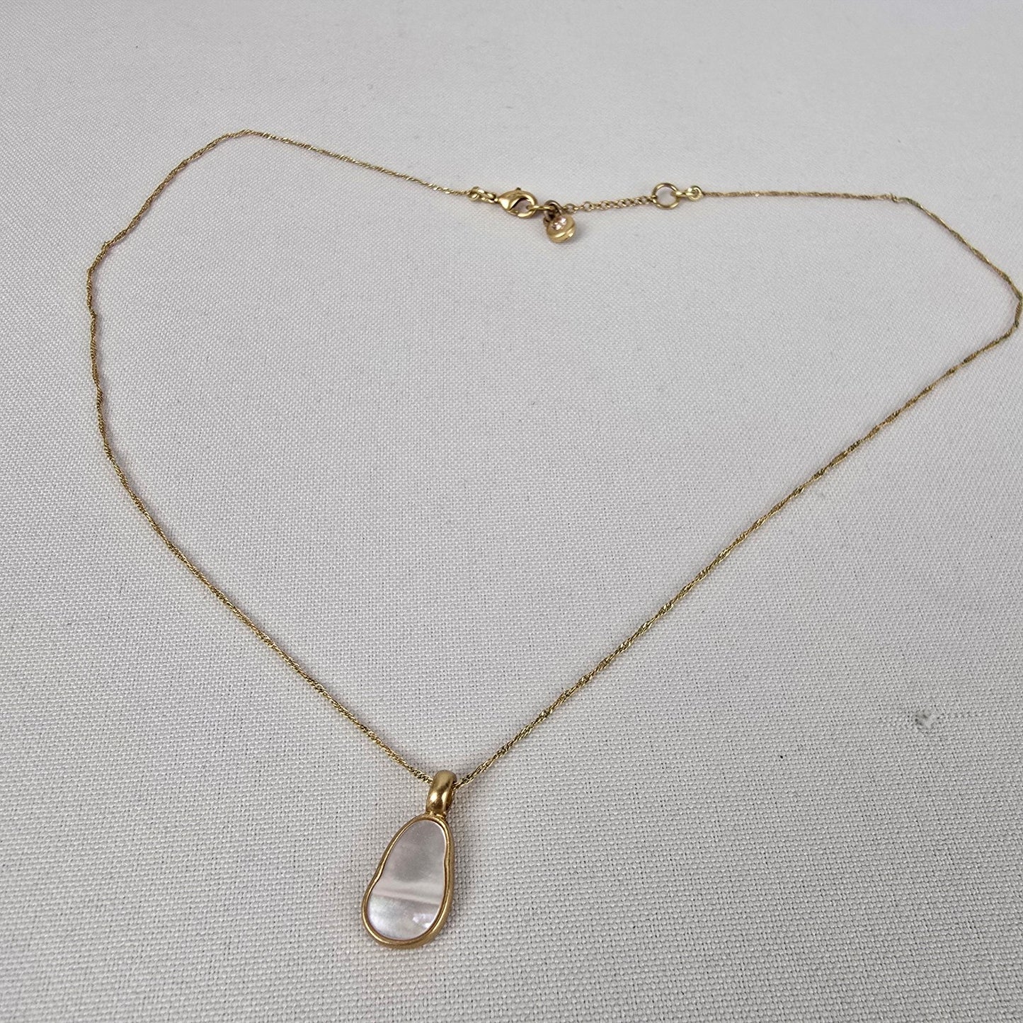 Cabi Gold Abalone Delicate Pendant Necklace