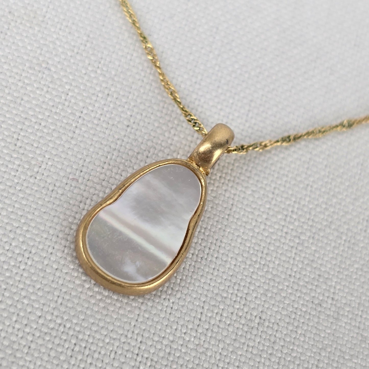 Cabi Gold Abalone Delicate Pendant Necklace