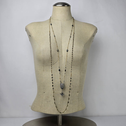 Cabi Drop Sparrow Layered Silver & Gold Necklace