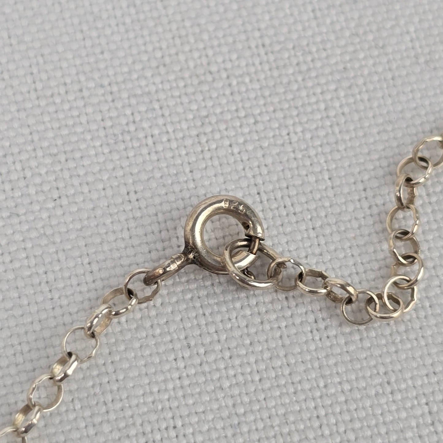 Vintage 925 Sterling AB Glass Y Necklace & Earring Set