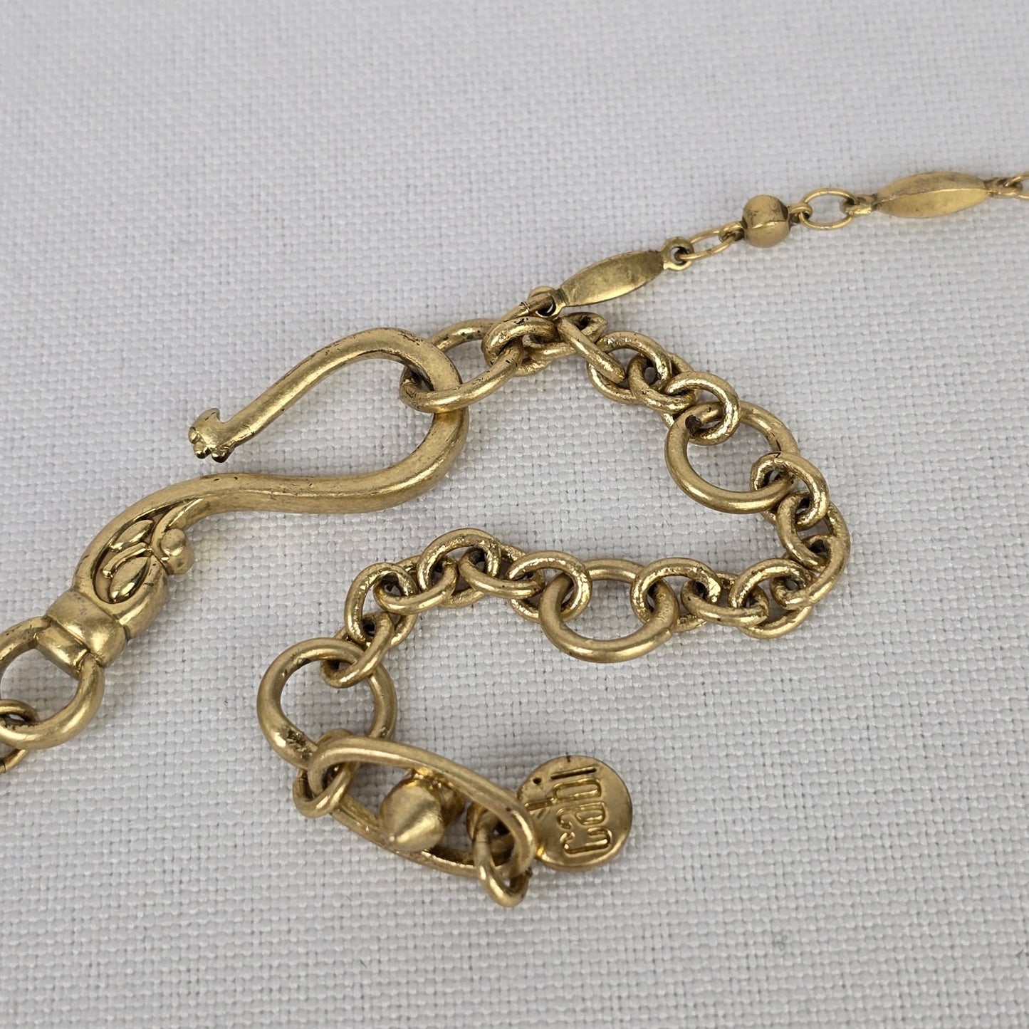 Cabi Gold & Pink Charm Long Necklace