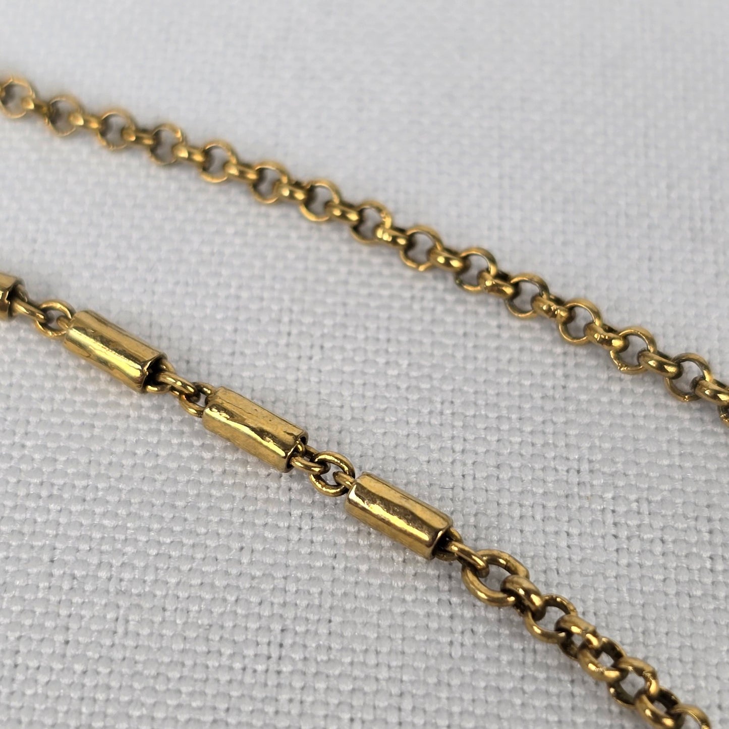 Stella & Dot Gold Tone Leather Reversible Pendant Long Necklace