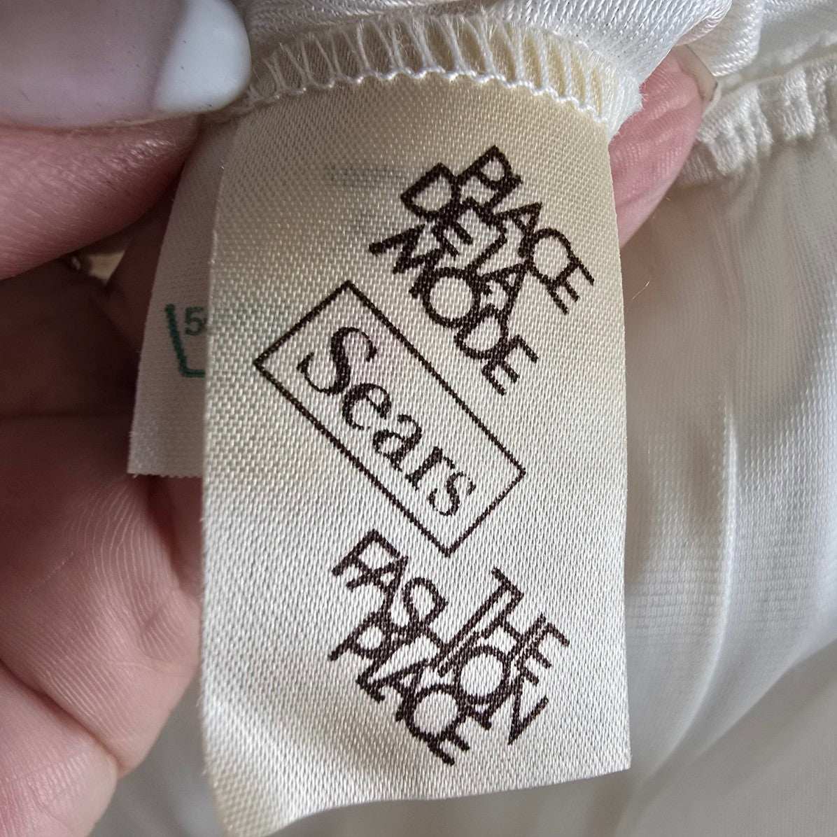 Vintage Sears White Lace Bottom Lingerie Pants Size S/M