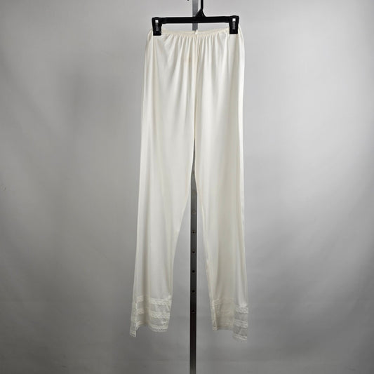 Vintage Sears White Lace Bottom Lingerie Pants Size S/M