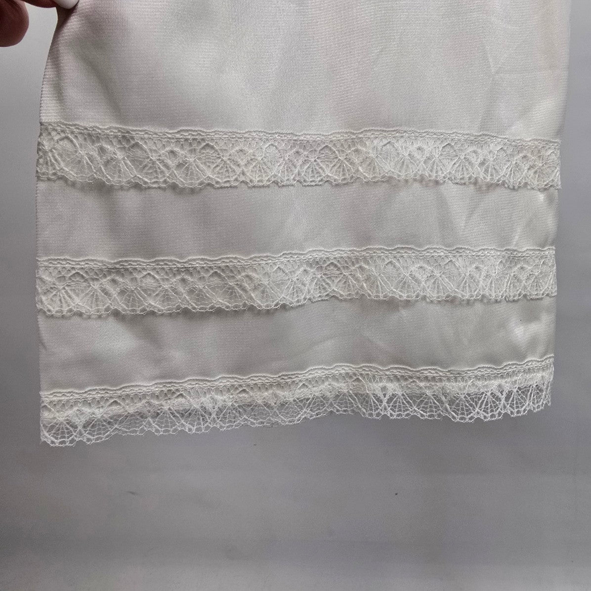 Vintage Sears White Lace Bottom Lingerie Pants Size S/M