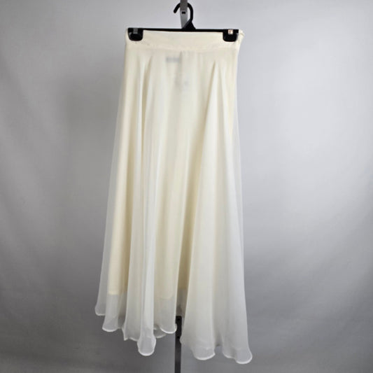 Vintage White Chiffon Long Maxi Skirt Size XS/S