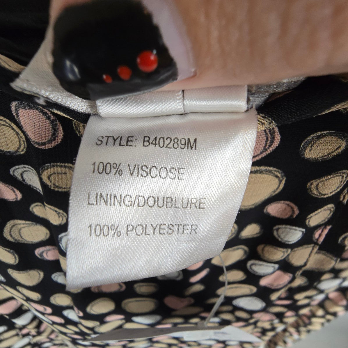 Vintage Conrad Collection Black & Pink Bubble Print Skirt Size 12