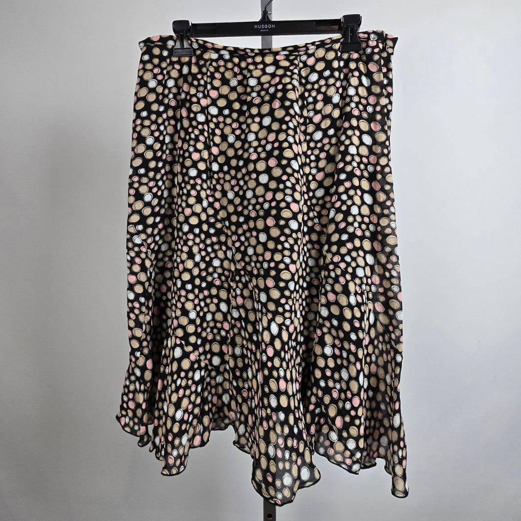 Vintage Conrad Collection Black & Pink Bubble Print Skirt Size 12