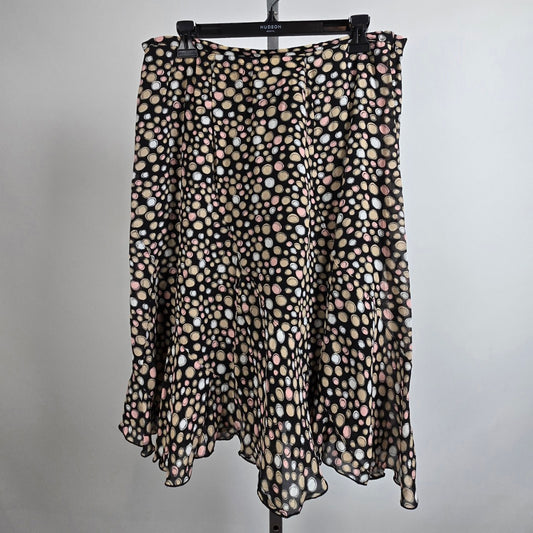 Vintage Conrad Collection Black & Pink Bubble Print Skirt Size 12