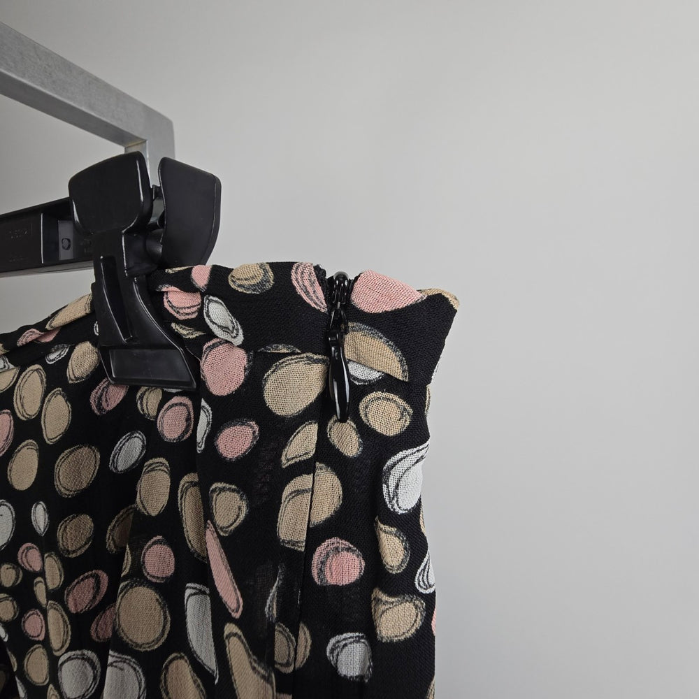 Vintage Conrad Collection Black & Pink Bubble Print Skirt Size 12