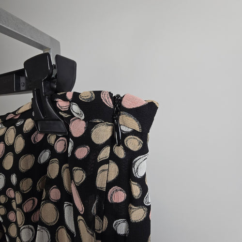 Vintage Conrad Collection Black & Pink Bubble Print Skirt Size 12