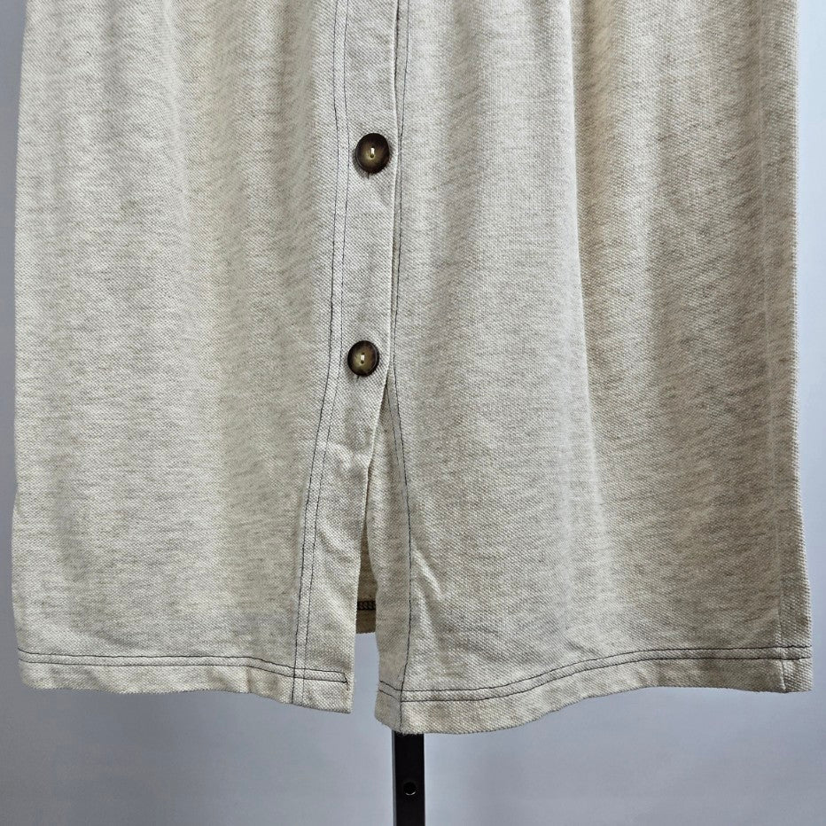 Vintage Jessie Cotton Cream Button Up Midi Skirt Size 10