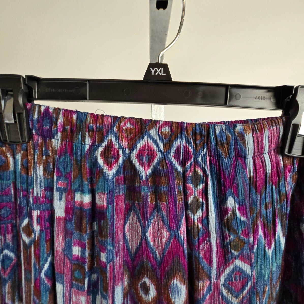 Vintage Carole Little Blue & Purple Midi Skirt Size 10