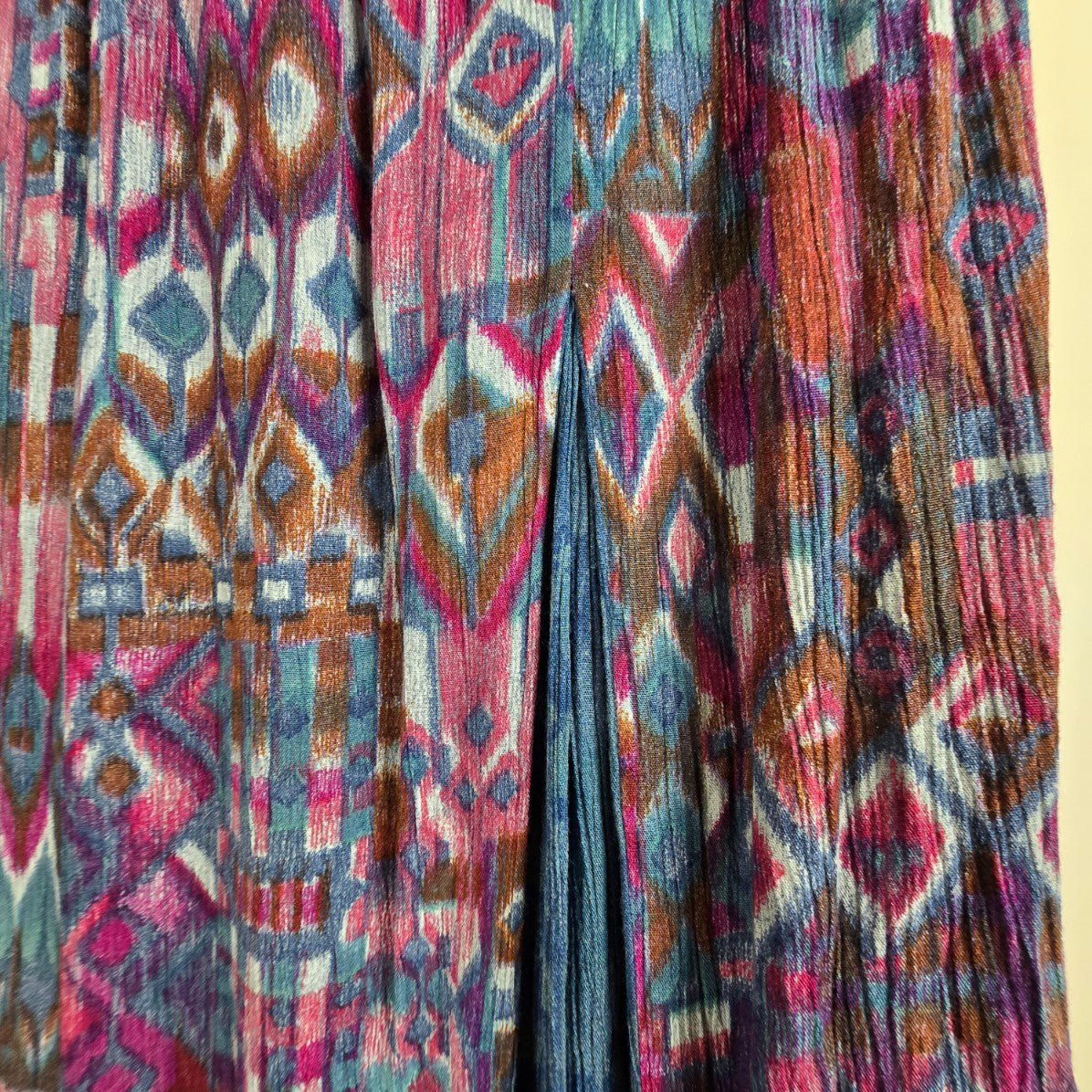 Vintage Carole Little Blue & Purple Midi Skirt Size 10