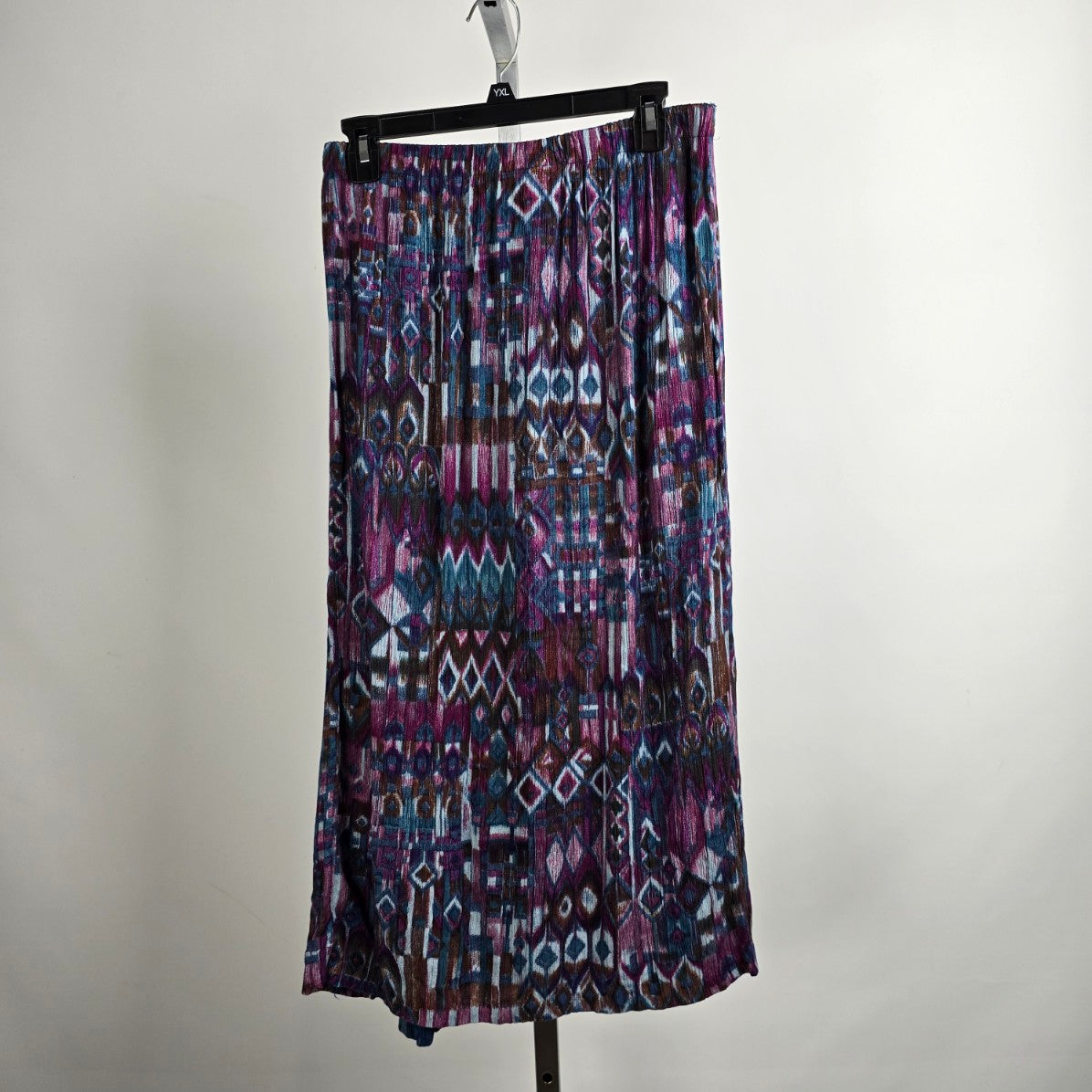 Vintage Carole Little Blue & Purple Midi Skirt Size 10