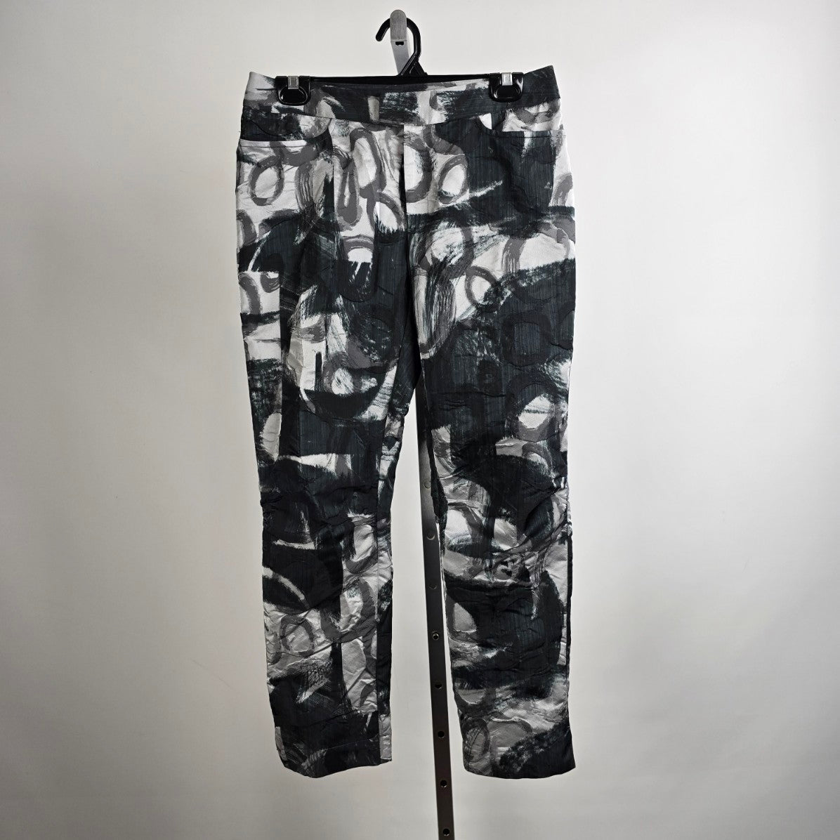 Comrags Black & Grey Graphic Print Pants Size M