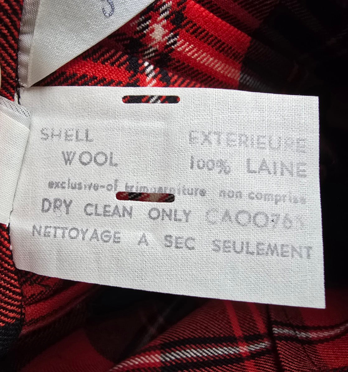 Vintage Surrey Classics 100% Wool Red And Black Plaid Kilt Skirt Size M/L
