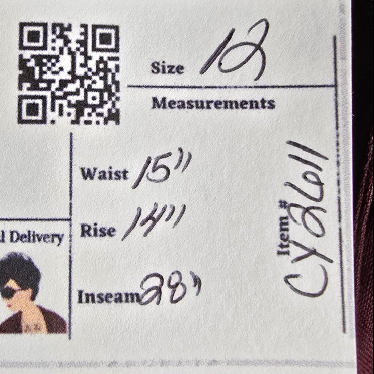 Vintage Jones Wear Burgundy Trouser Pants Size 12