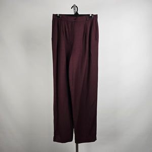 Vintage Jones Wear Burgundy Trouser Pants Size 12