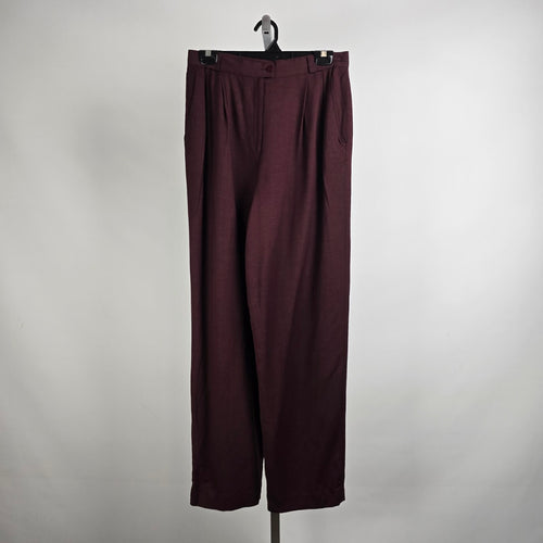 Vintage Jones Wear Burgundy Trouser Pants Size 12