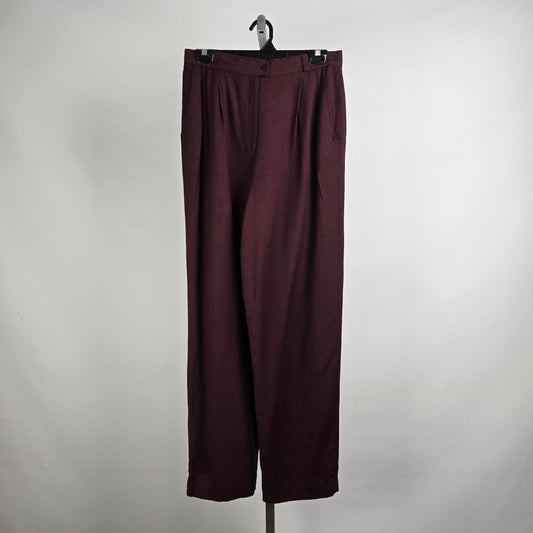 Vintage Jones Wear Burgundy Trouser Pants Size 12