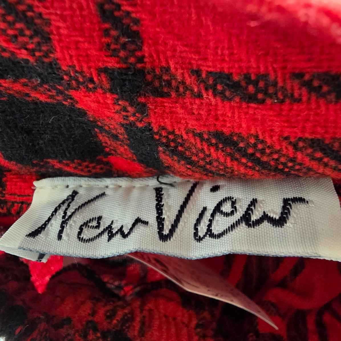 Vintage New View Red Plaid Wool Straight Leg Pants Size M/L