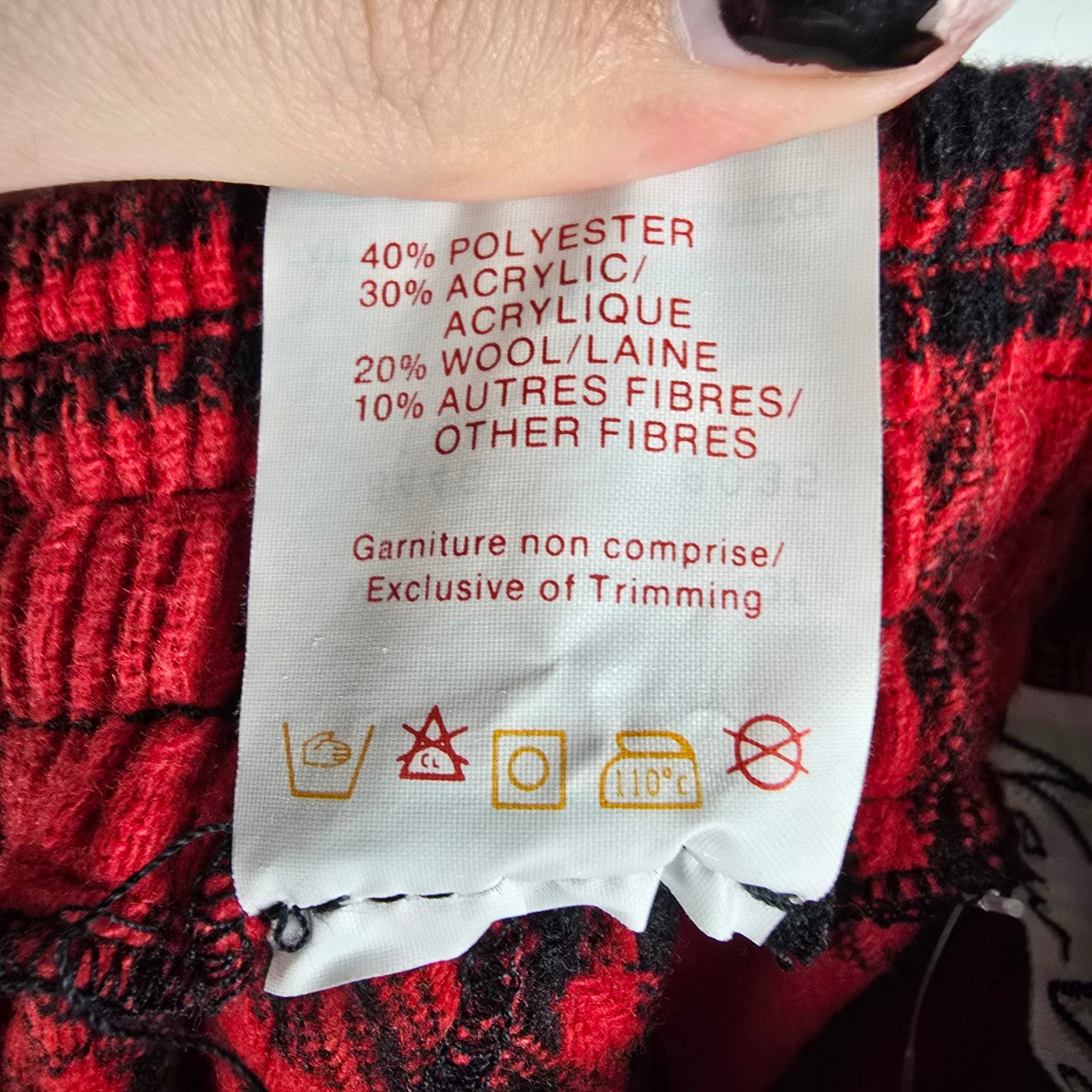 Vintage New View Red Plaid Wool Straight Leg Pants Size M/L